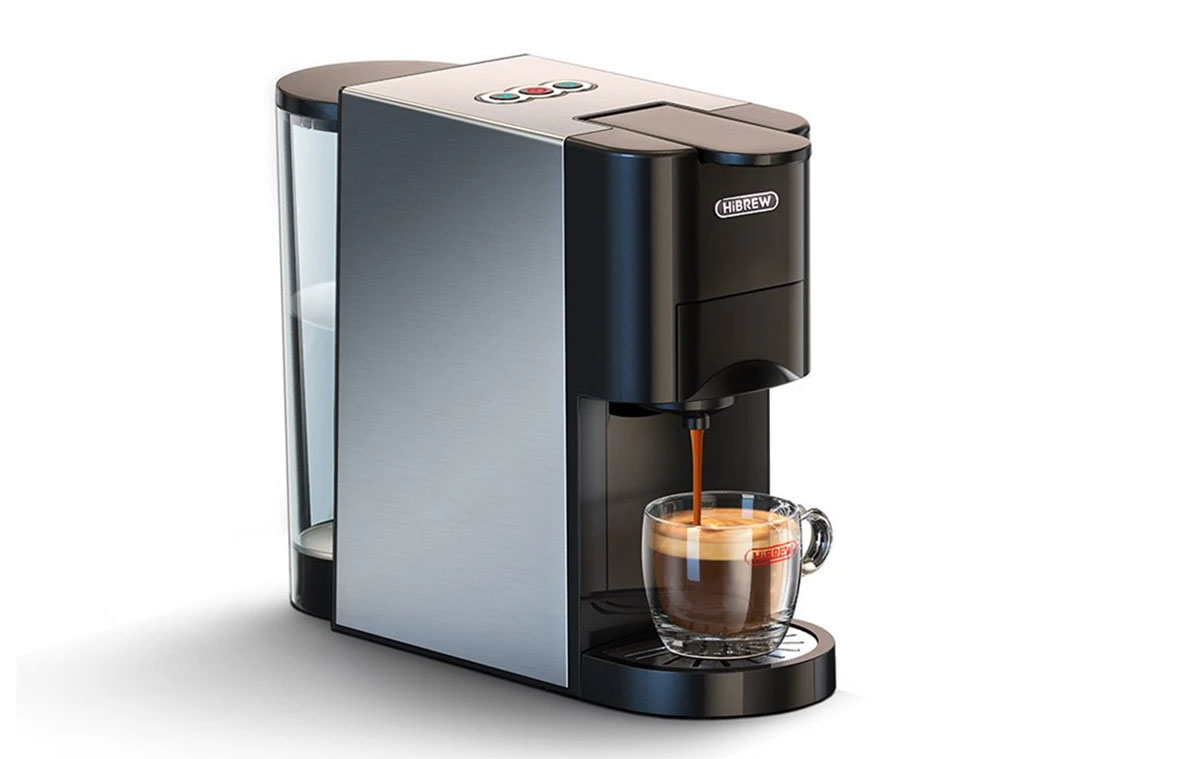 Öt kávéfőző egyetlen kávéfőzőben - Nespresso, Dolce Gusto, pod, őrölt kávé, K-Cup: HiBREW H3A