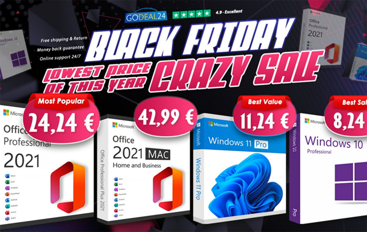 Black Friday szoftver vásár - Windows és Office már 2500 Ft-tól