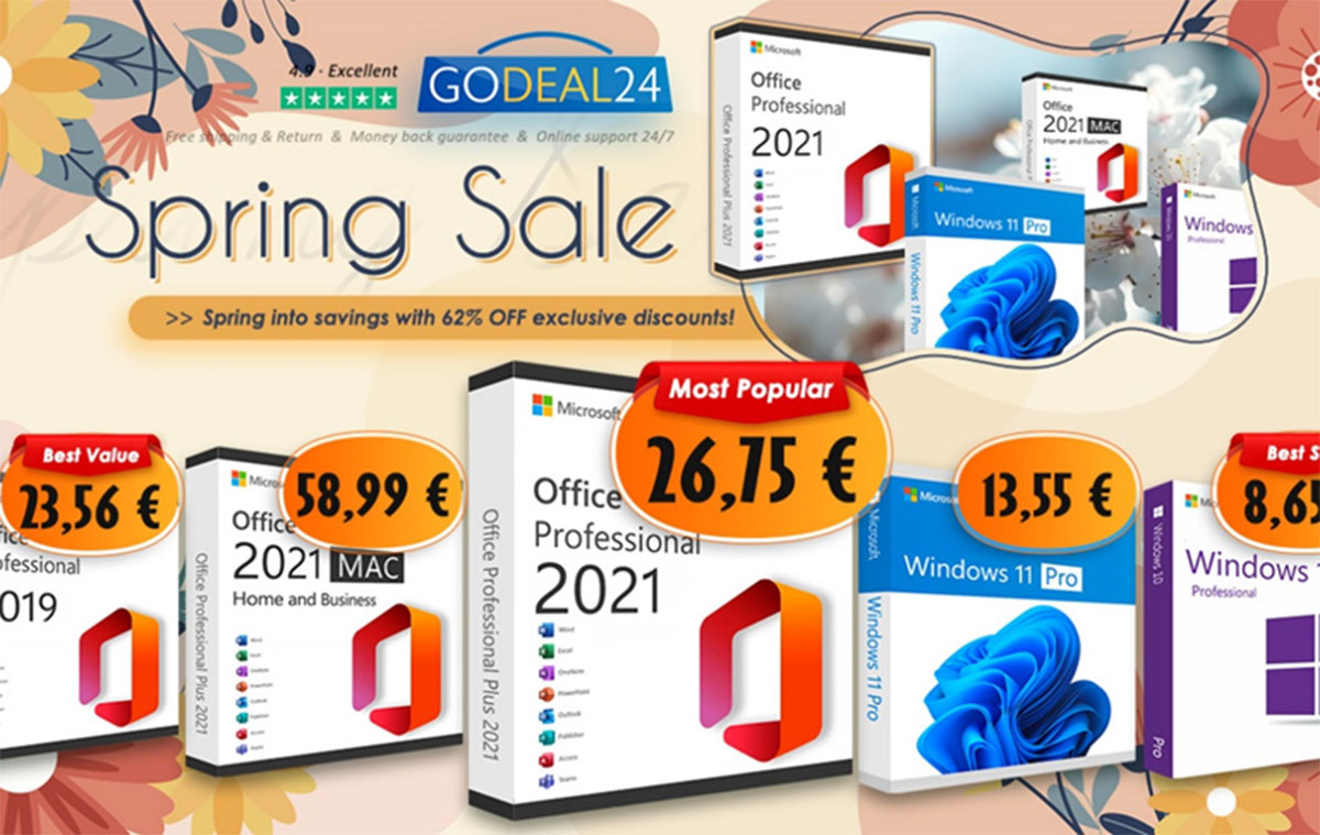 Tavaszi Windows és Office leárazás a Godeal24 webáruházban