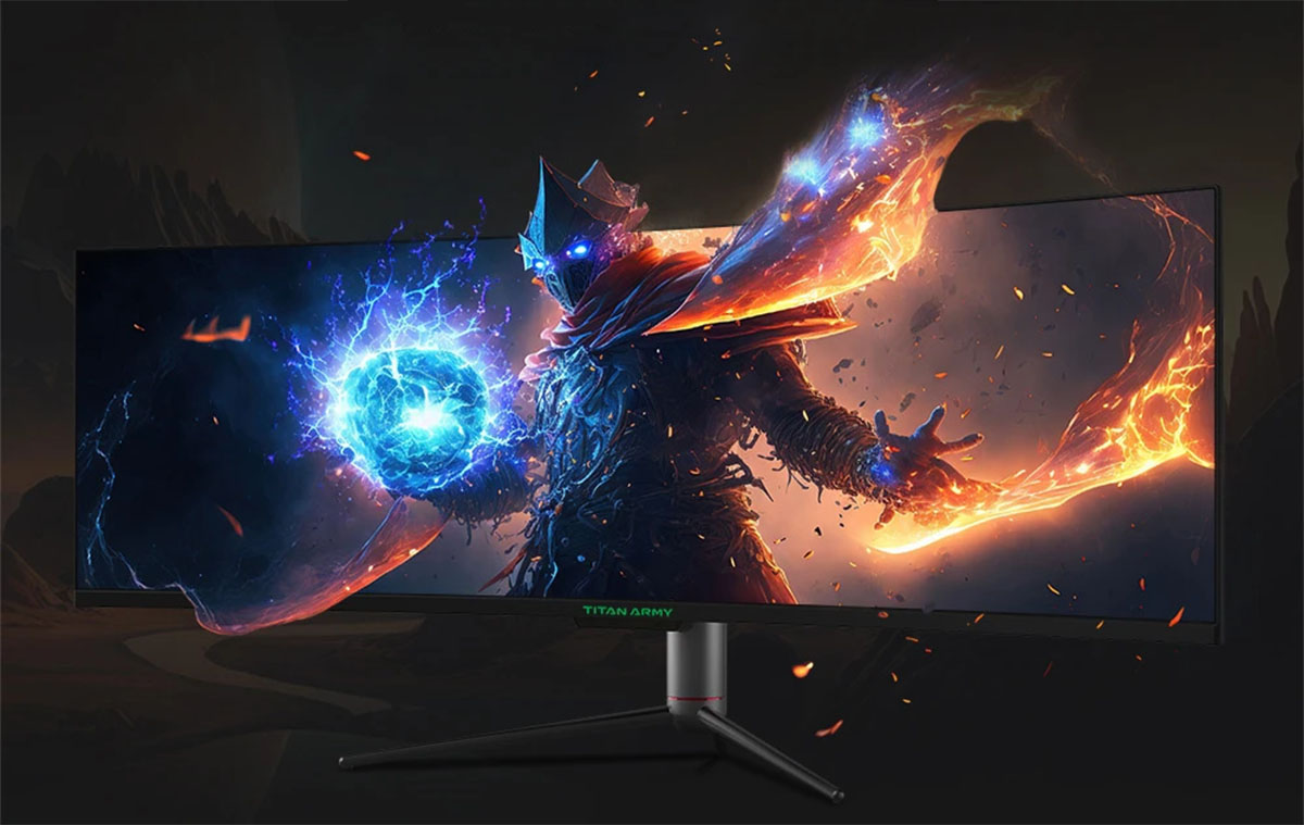 Brutálisan nagy és olcsó, 49" méretű HDR, 144Hz-es monitor, sok hasznos extrával: TITAN ARMY C49SHC