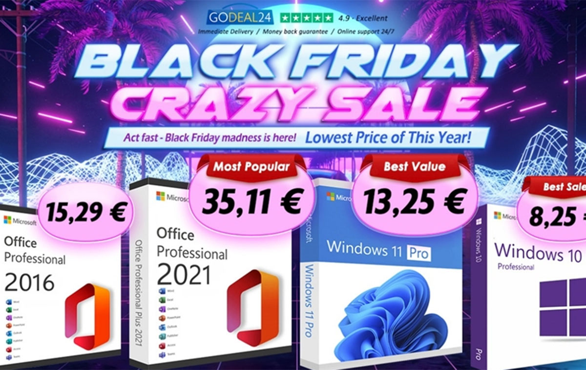 Black Friday szoftver leárazás - Windows 11 és Microsoft Office a lehető legolcsóbban