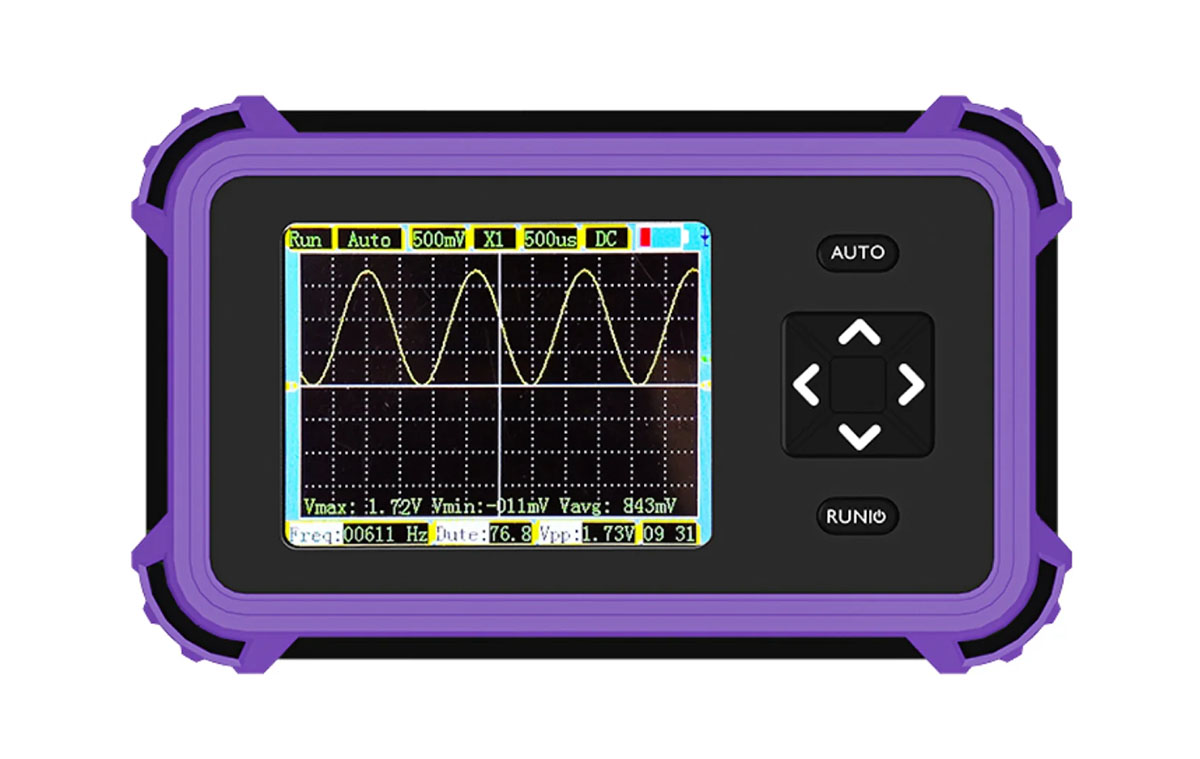 Hordozható és kompakt, digitális oszcilloszkóp