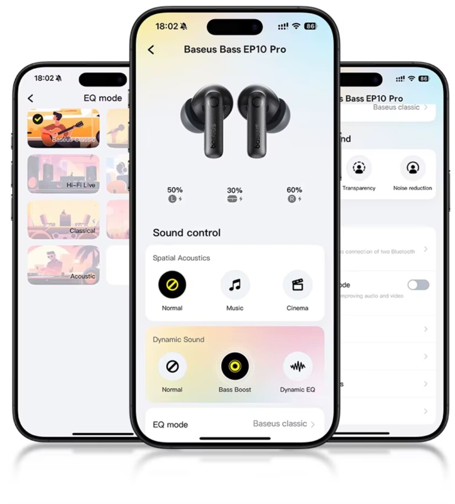 Baseus EP10 Pro alkalmazása
