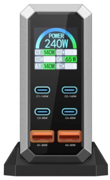 Blitzwolf BW-S31 professzionális, 240W-os töltő állomás