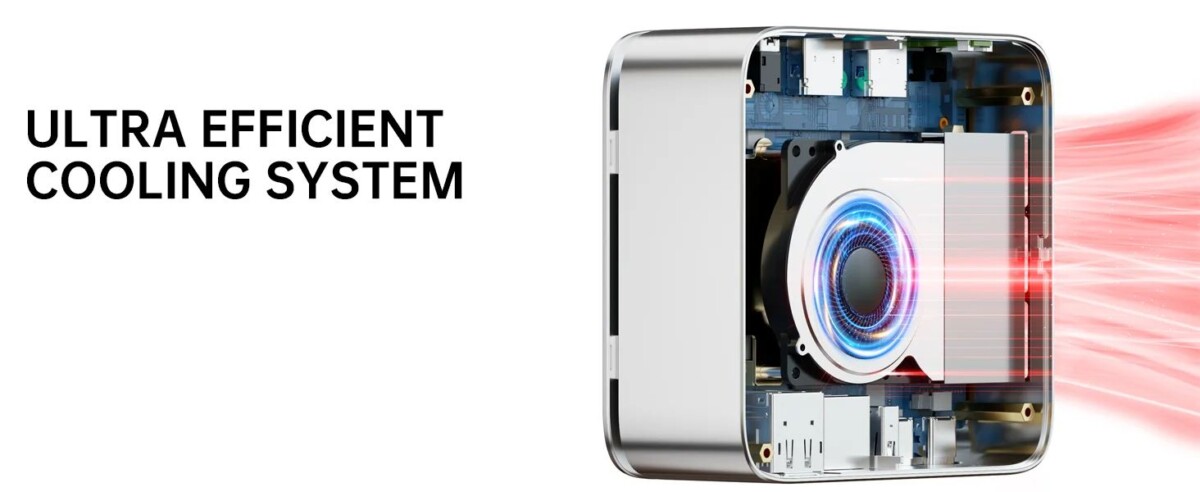 GMKtec NucBox G10 hatékony hűtés