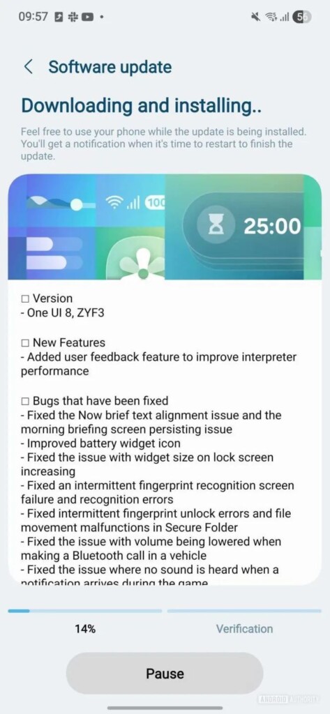 Galaxy S25 One UI 8 frissítés