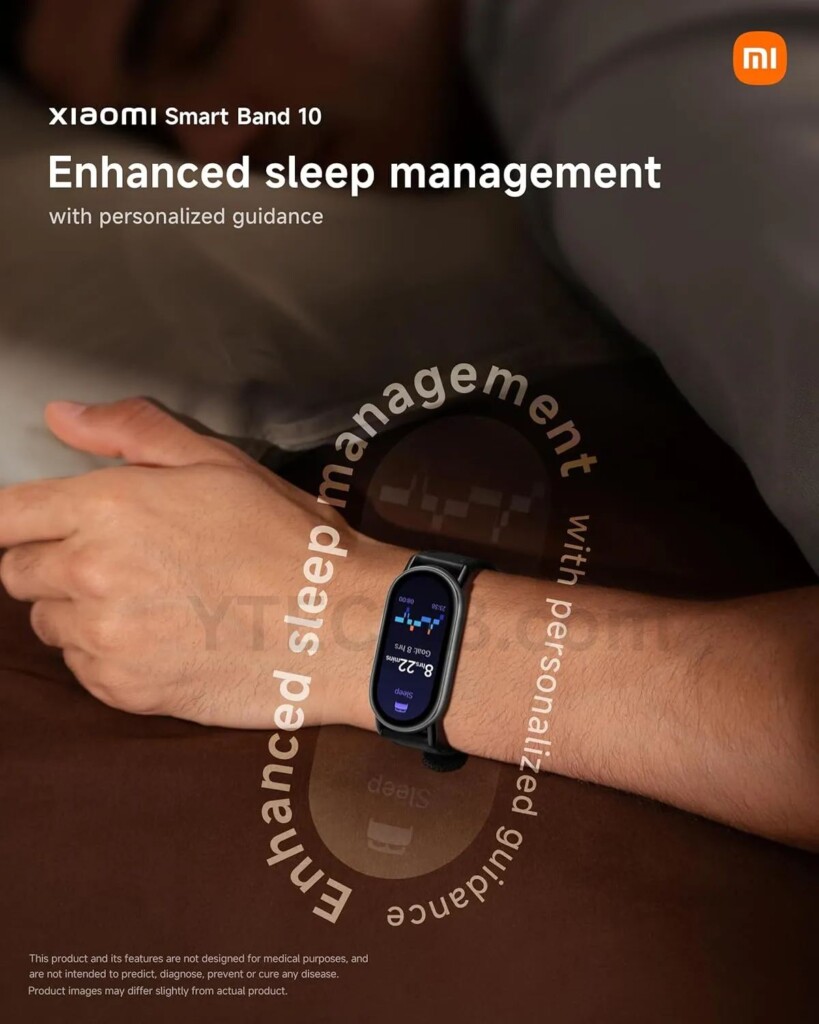 Xiaomi Smart Band 10 okoskarkötő alvás figyelés