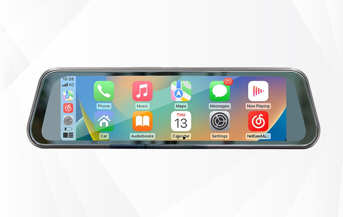 Android Auto és CarPlay kamerás okos visszapillanto: TUERBB T-B5319R teszt