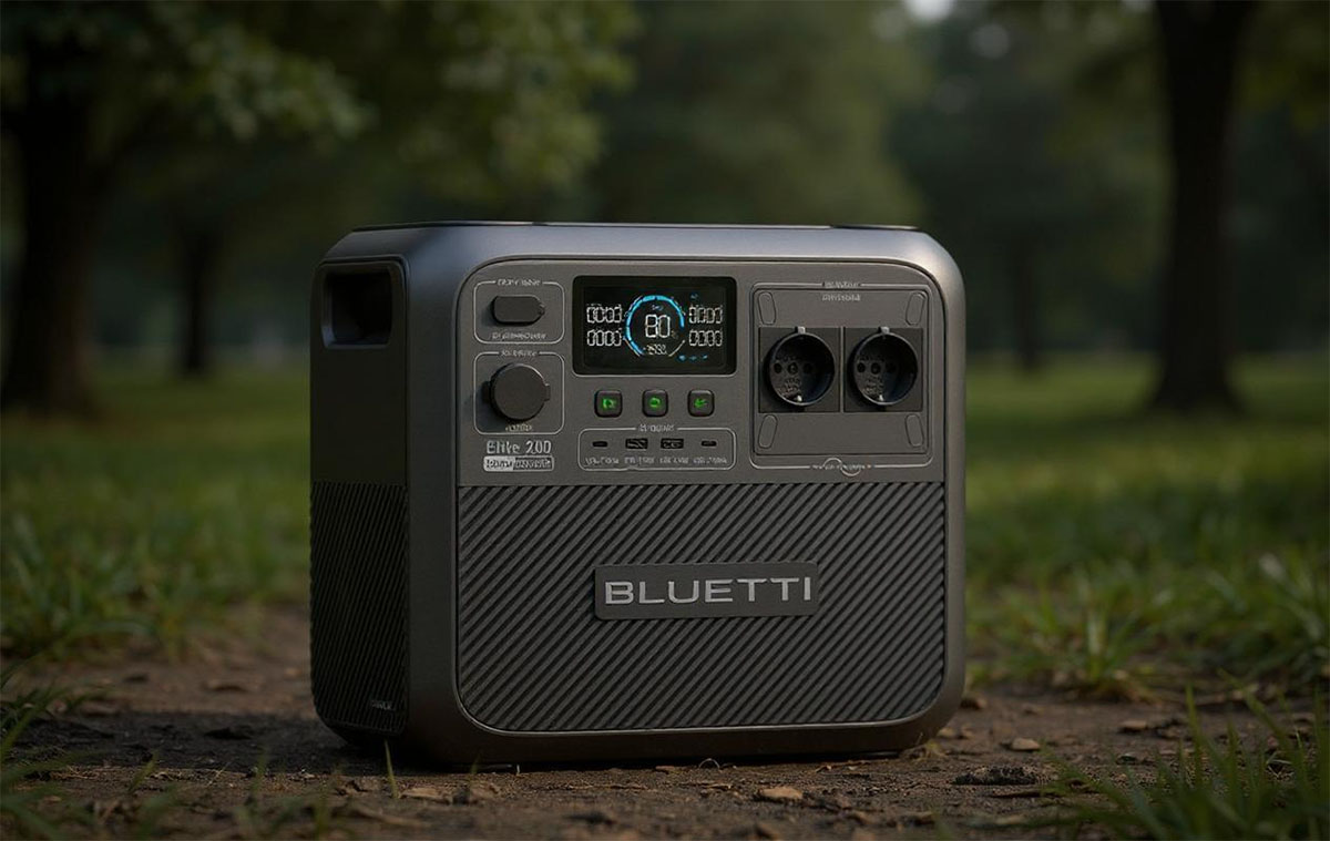 BLUETTI Elite 200 V2 - nagy kapacitás és teljesítmény egy kisebb hordozható áramforrásban