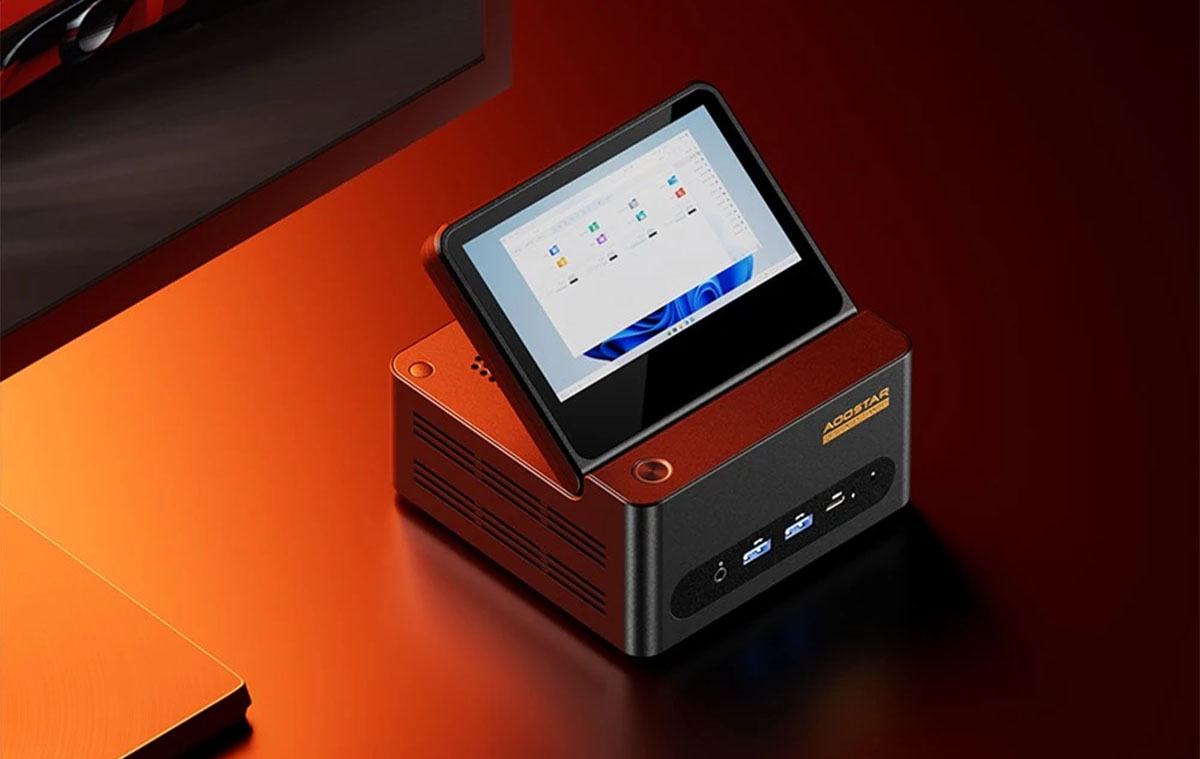 Elképesztő AI PC saját kijelzővel, brutális teljesítménnyel: AOOSTAR G-FLIP