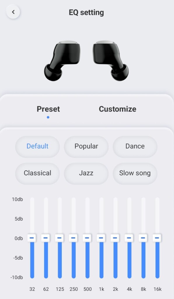 realfit F4 okos vezetéknélküli fülhallgató equalizer