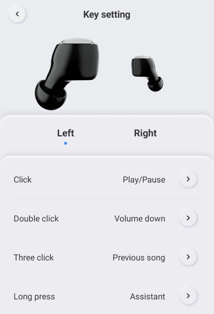 realfit F4 okos vezetéknélküli fülhallgató gomb beállítások