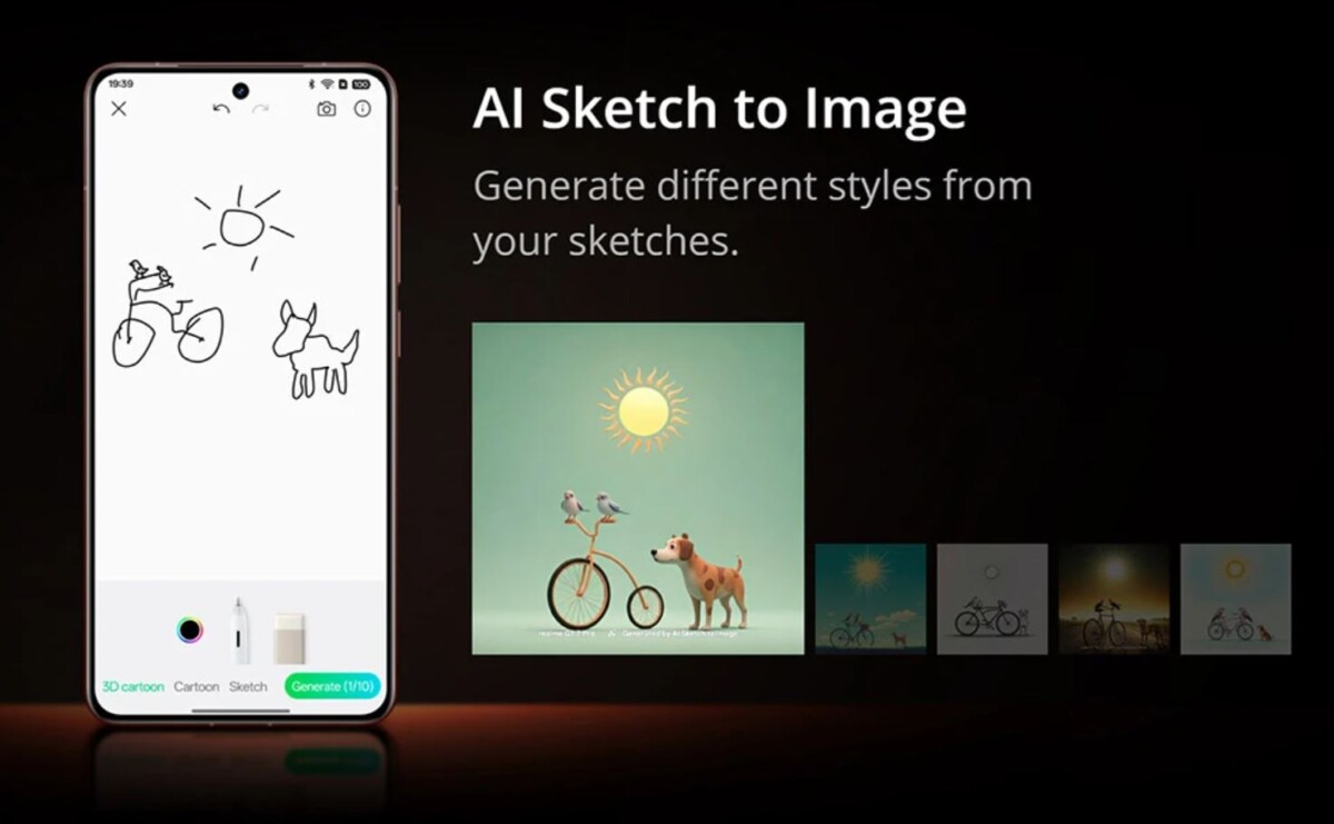realme GT7 Pro AI Sketch to Image