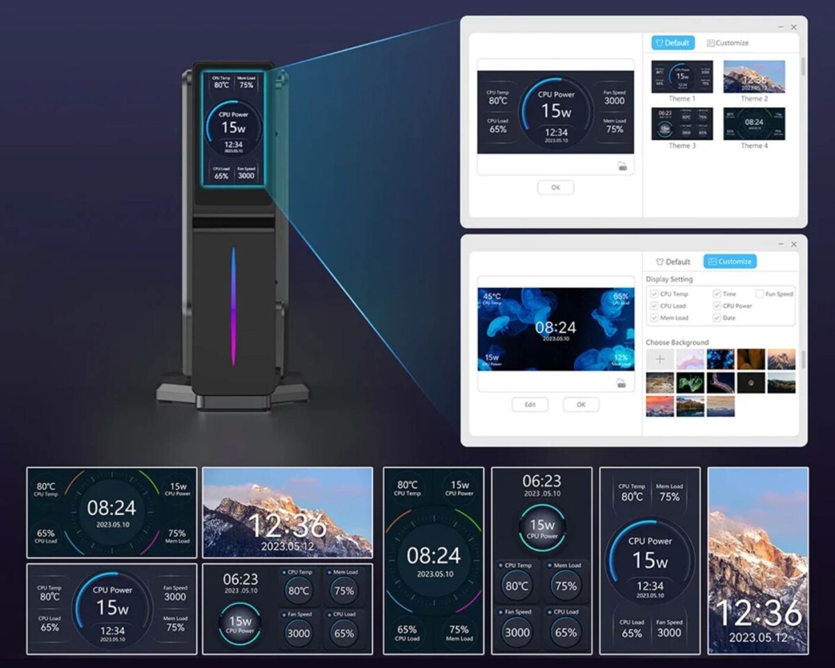 ACEMAGIC S1 mini kijelző