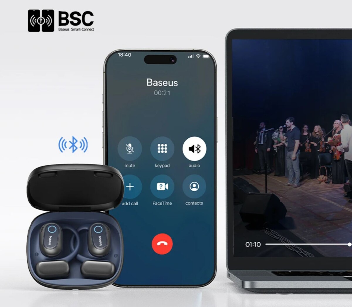 Baseus Bowie MF1 két eszközhöz is kapcsolódhat egyszerre