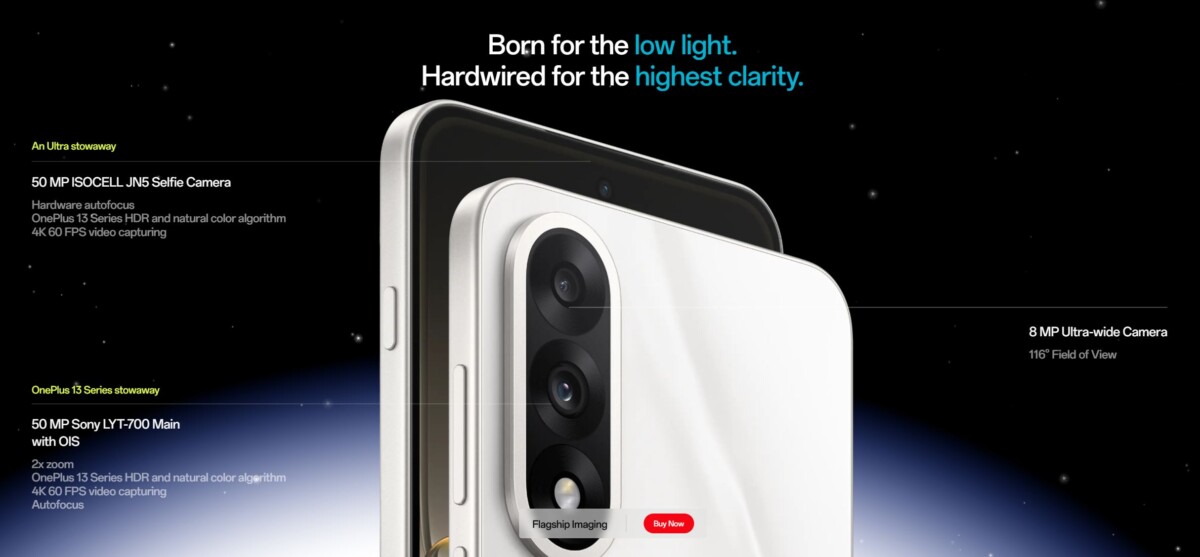 OnePlus Nord 5 kamerák