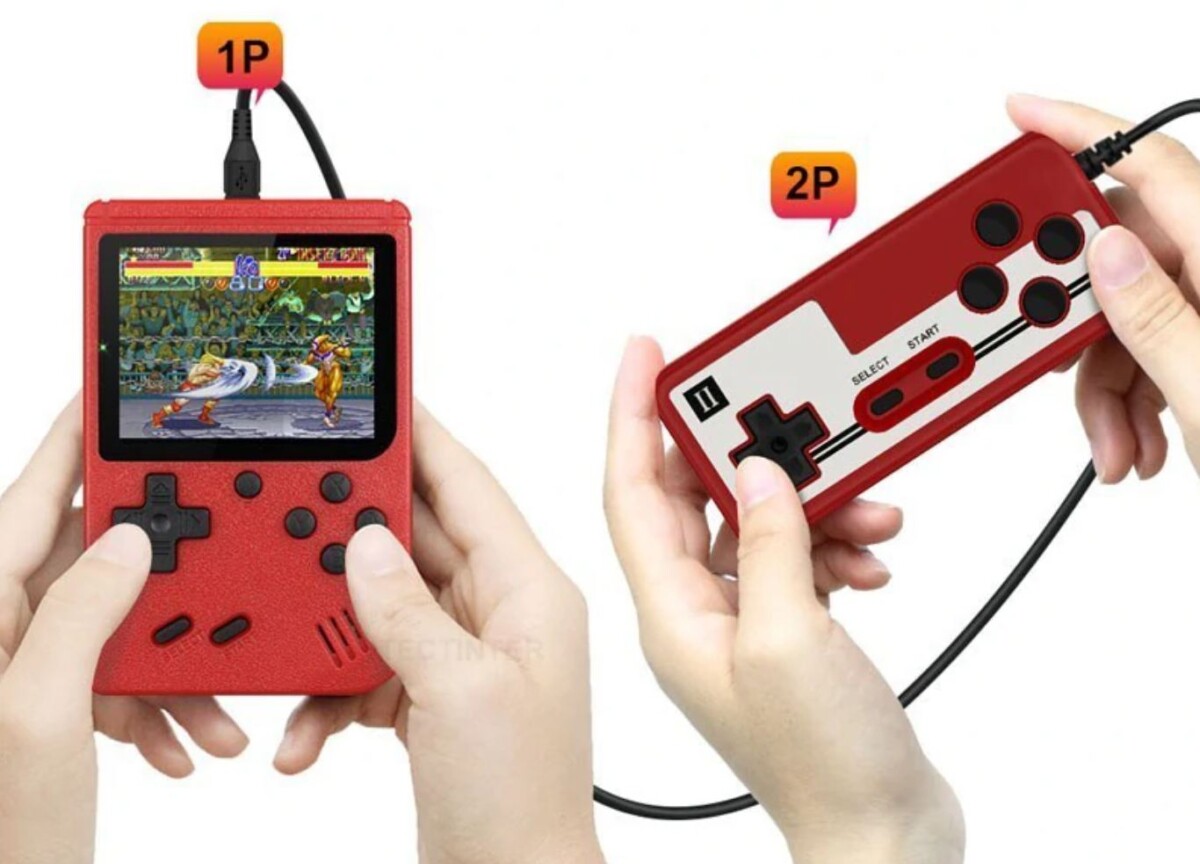 Retro kézi játékkonzol multiplayer
