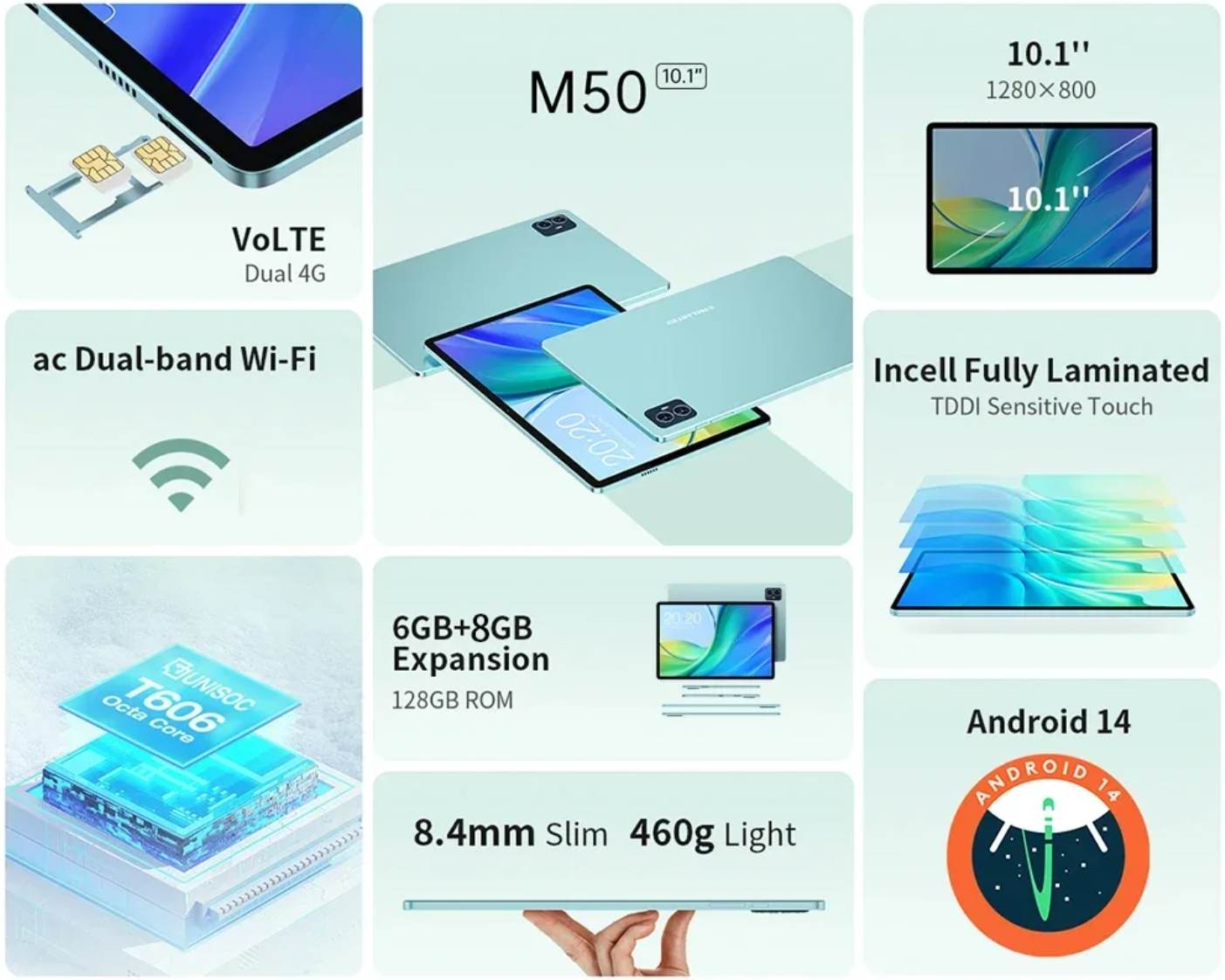 Teclast M50 jellemzők