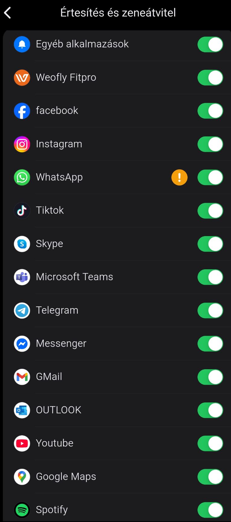 Weofly Edge 2 okosóra értesítések