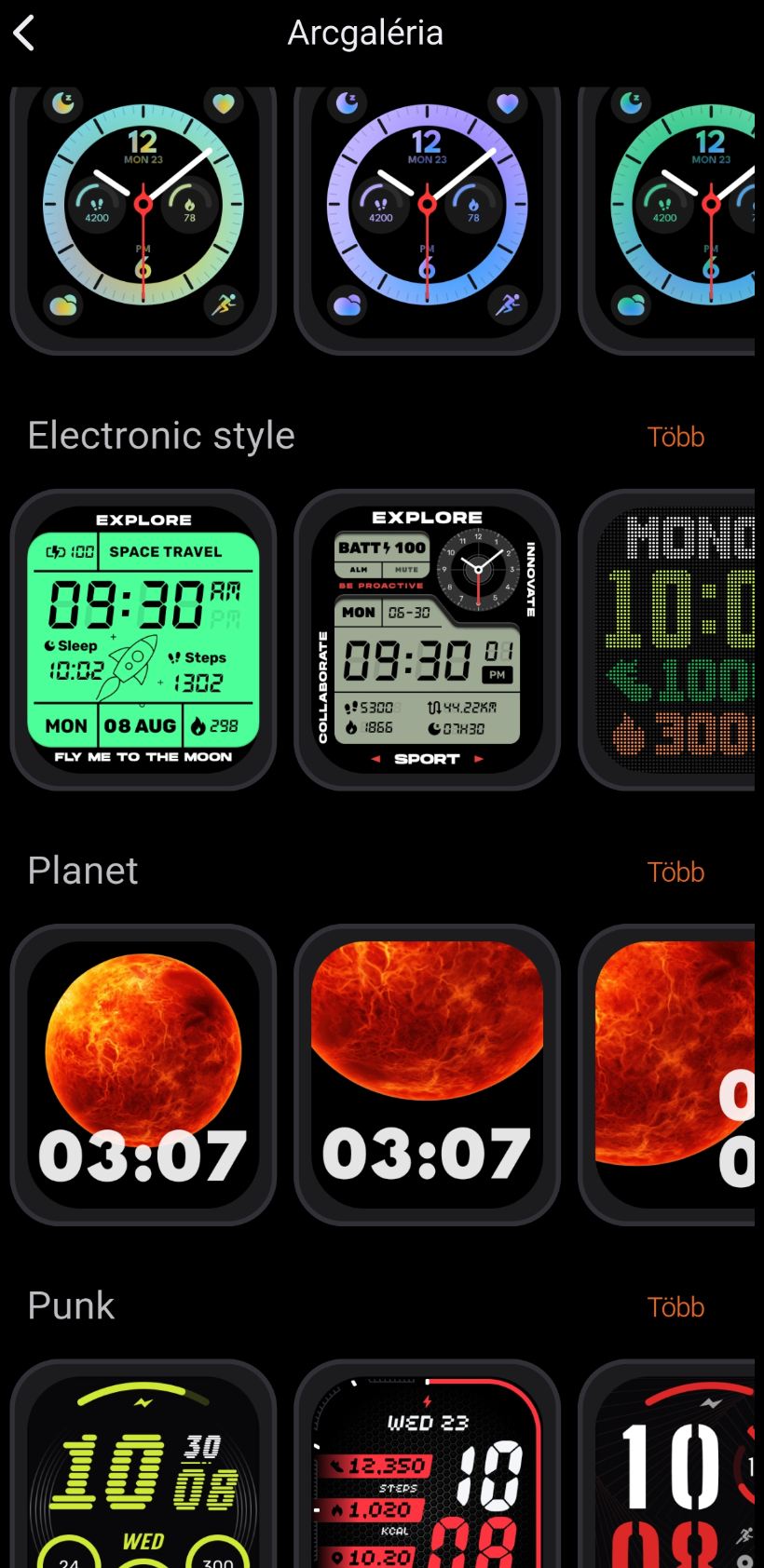 Weofly Edge 2 okosóra letölthető óralapok