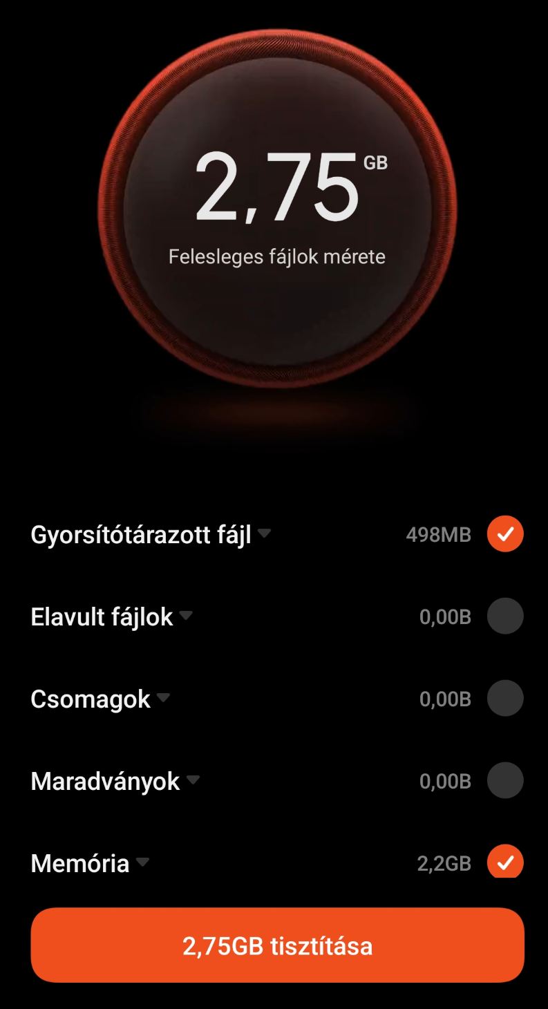 Xiaomi HyperOS alkalmazás gyorsítótár (cache) ürítése