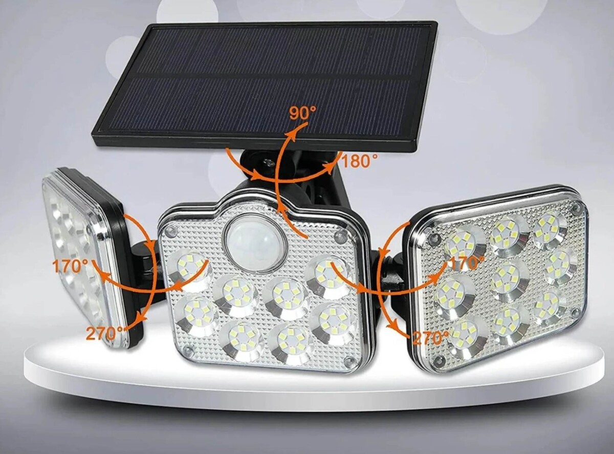 138 LED-es napelemes kültéri világítás