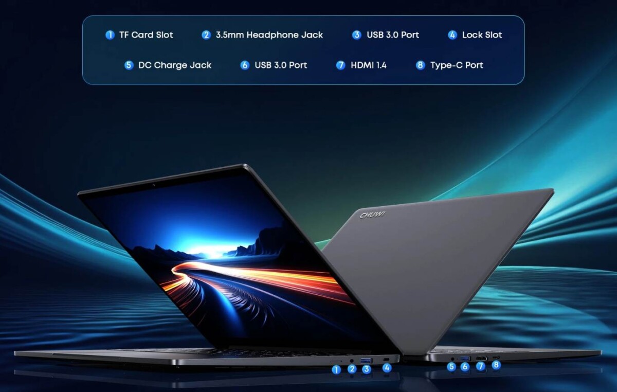 CHUWI CoreBook X bemenetek