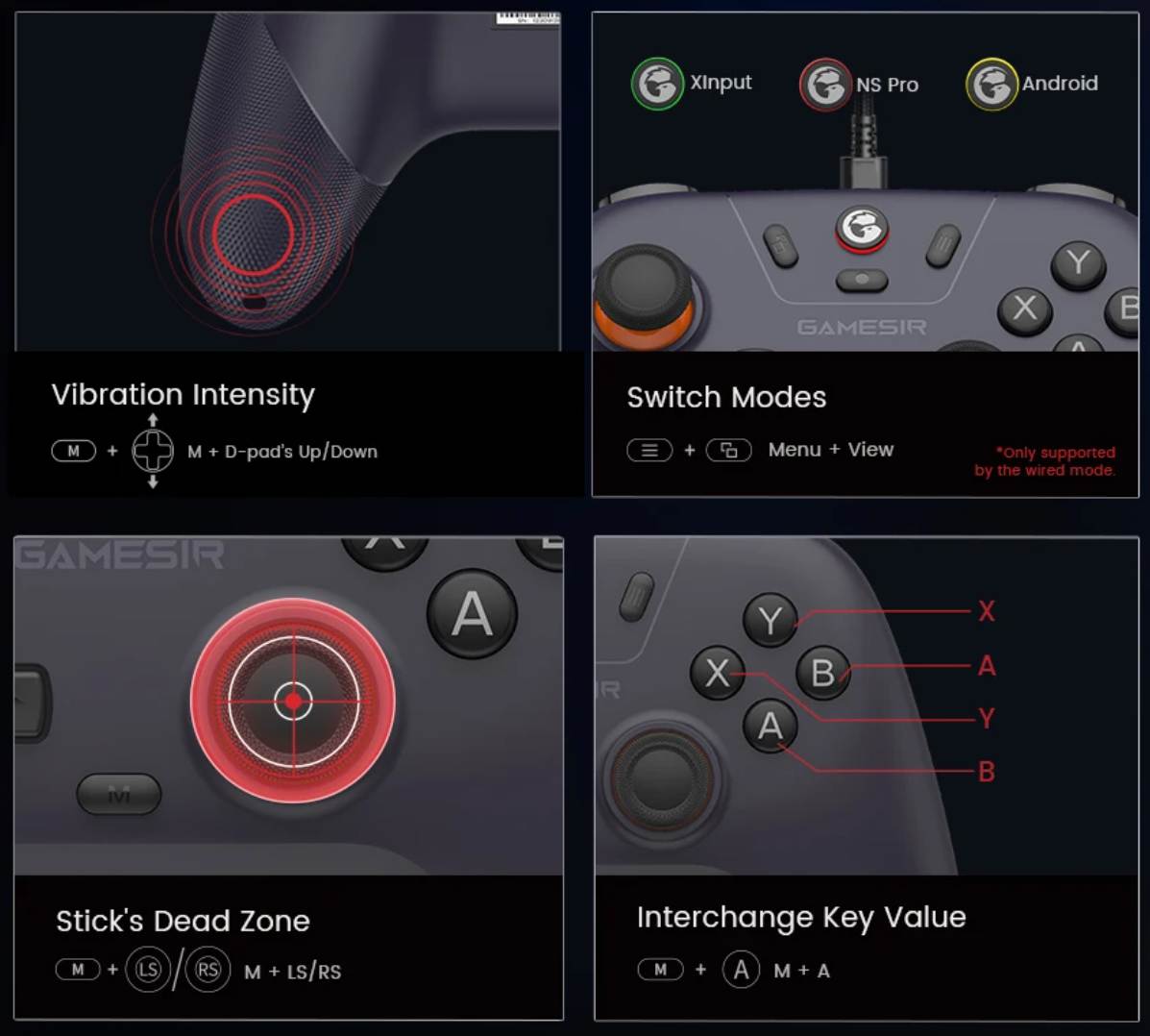 GameSir T4 Nova Lite testreszabható