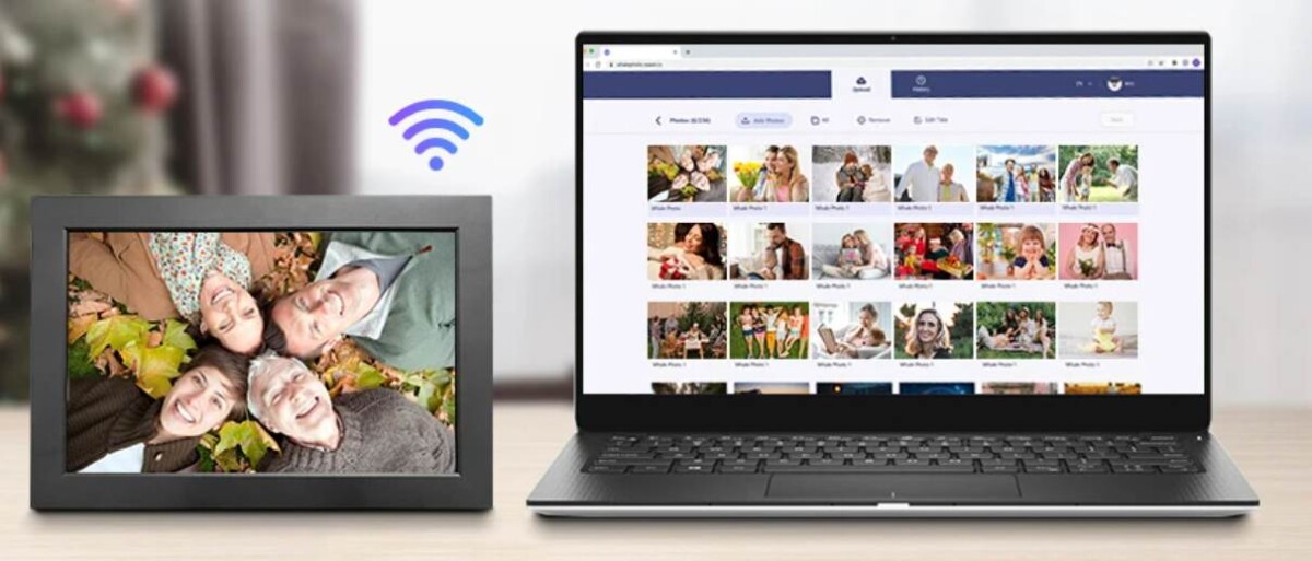 Okos képkeret feltöltés böngészőből