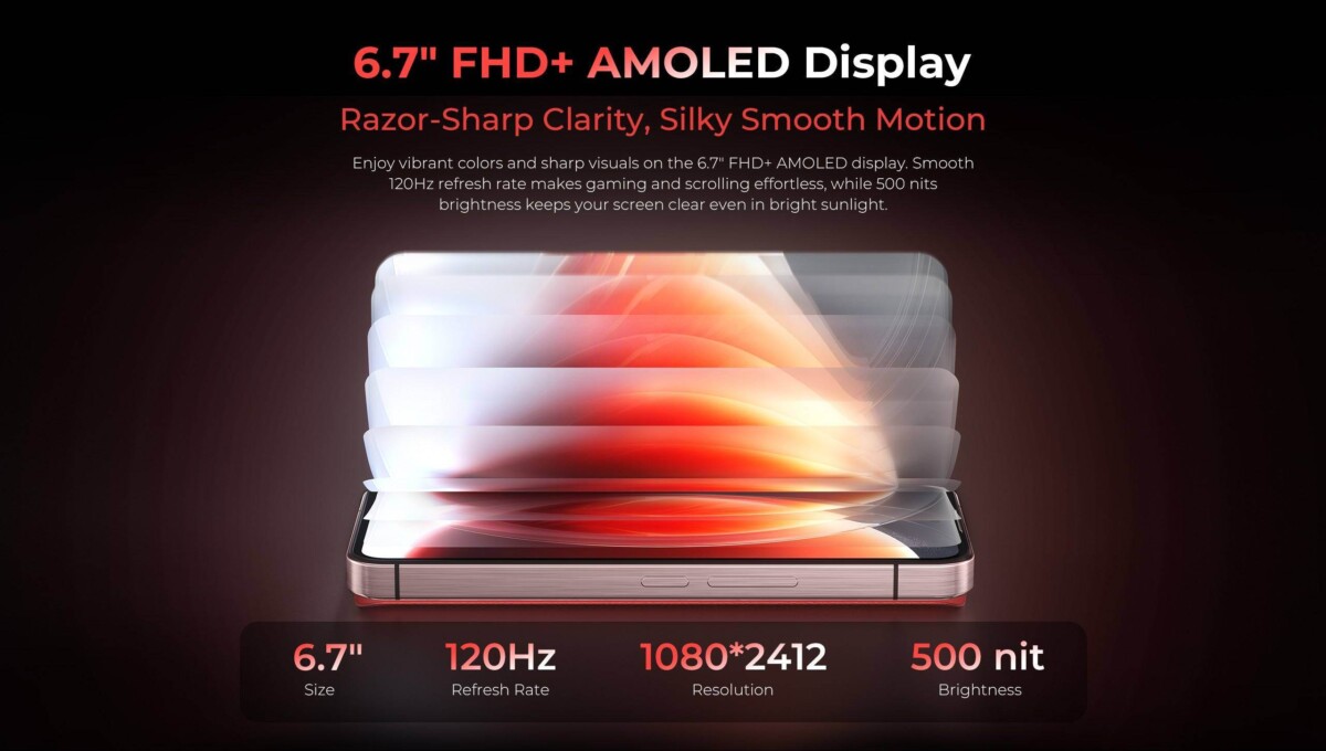 Oukitel WP210 AMOLED kijelző