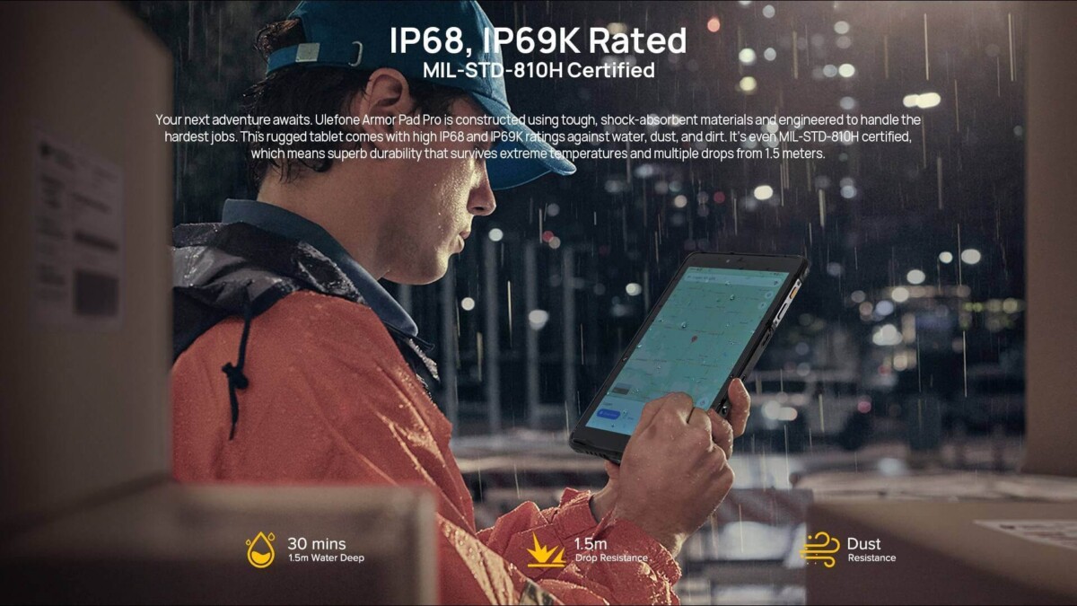 Ulefone Armor Pad Pro vízálló, strapabíró tablet