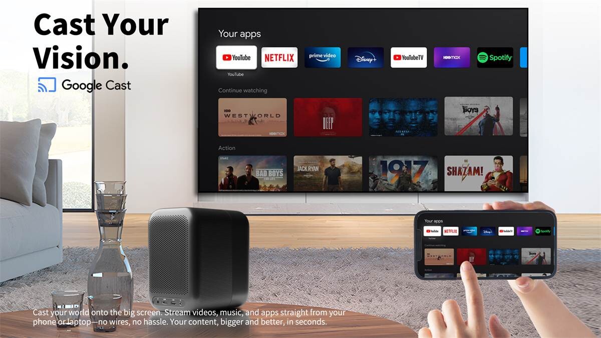 WUPRO Cinema G1 projektor Google Cast