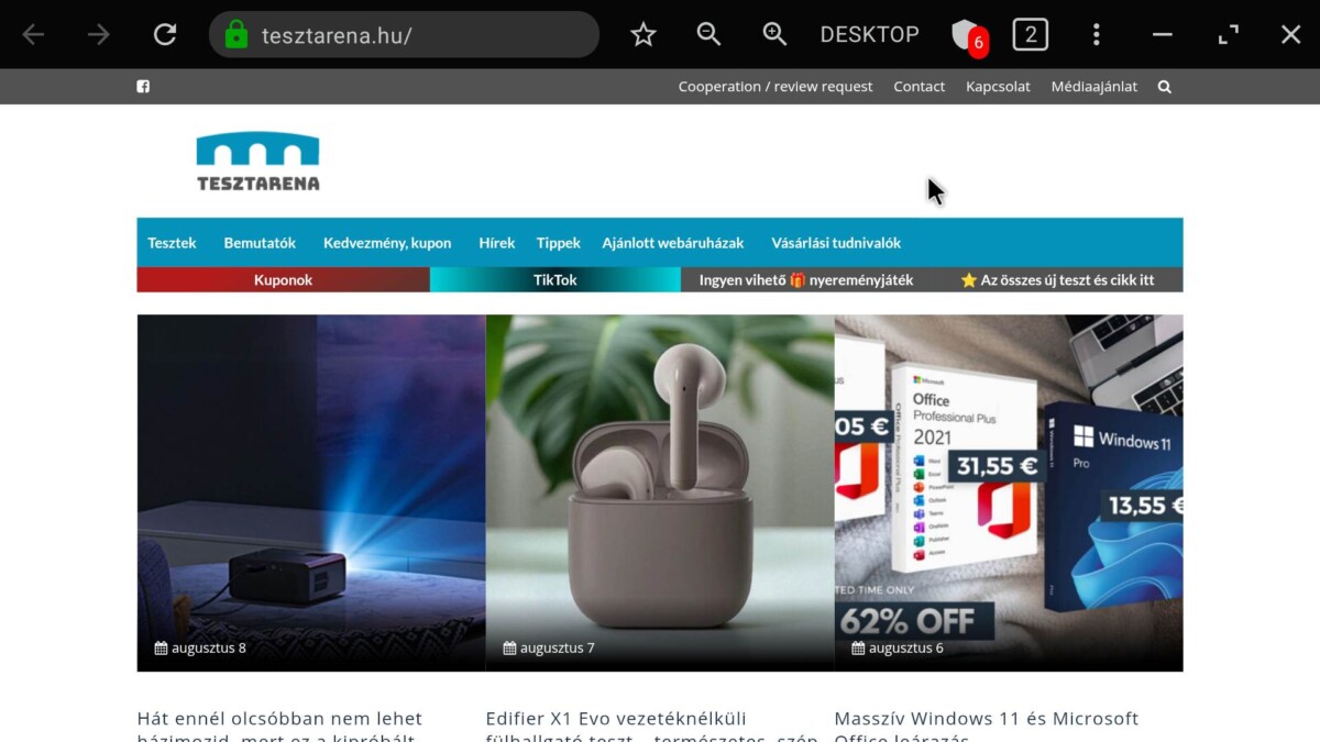 WUPRO Cinema G1 projektor mint monitor