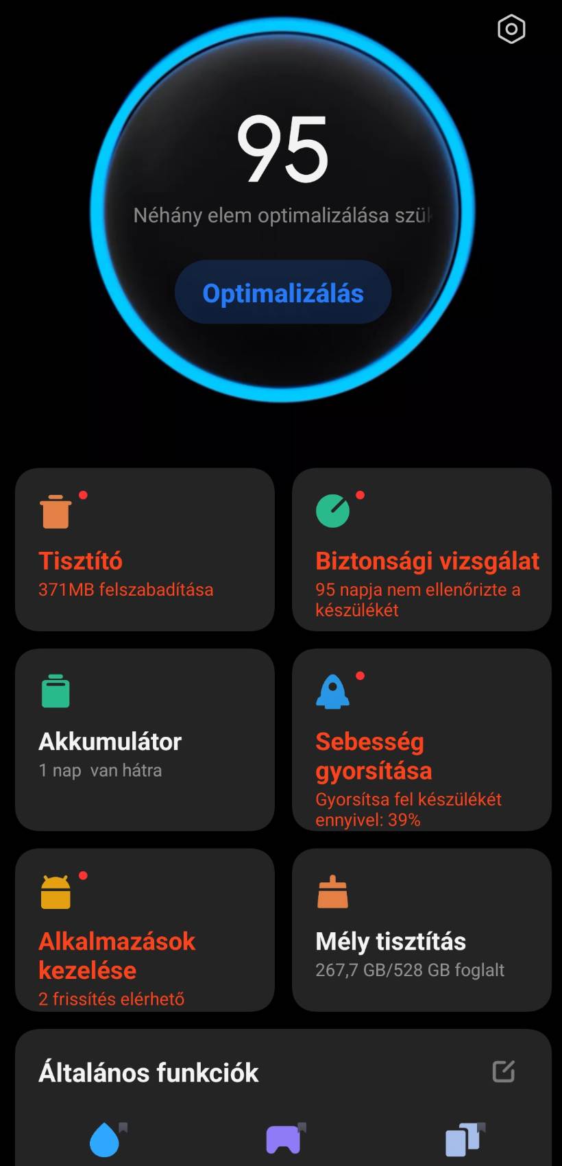 Xiaomi Biztonság alkalmazás