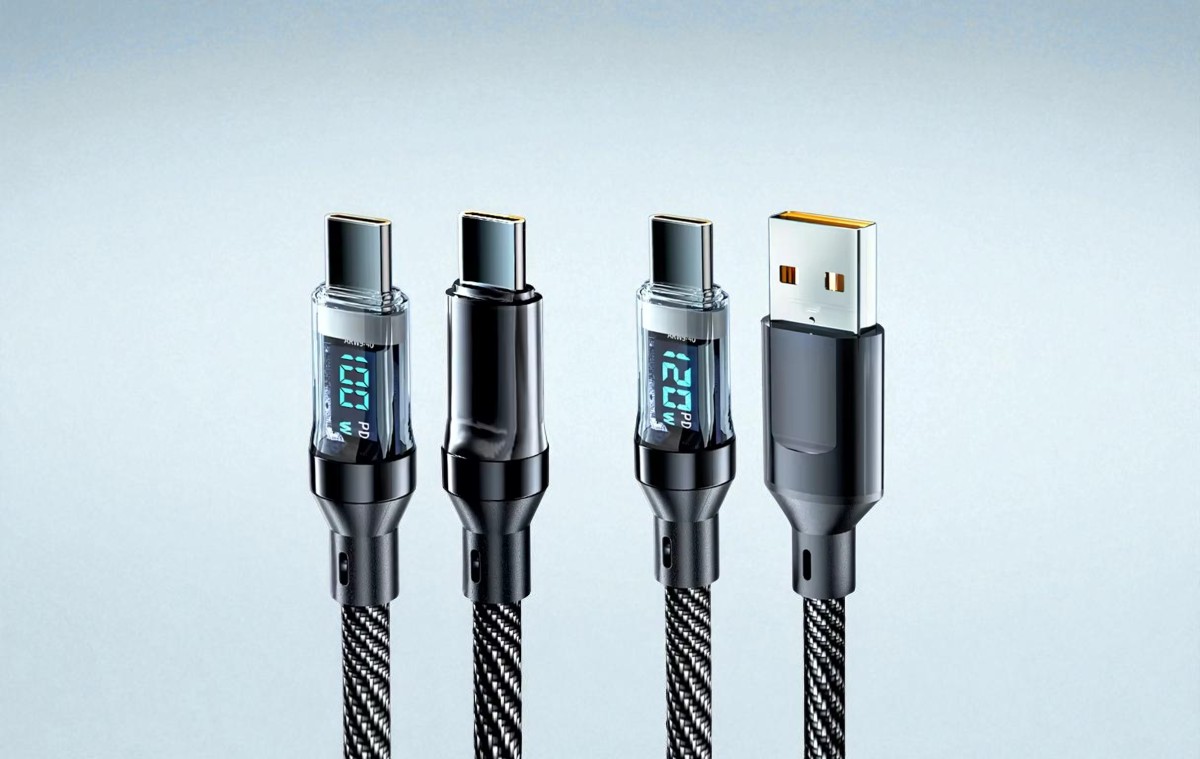 Kábel töltés teljesítmény kijelzővel