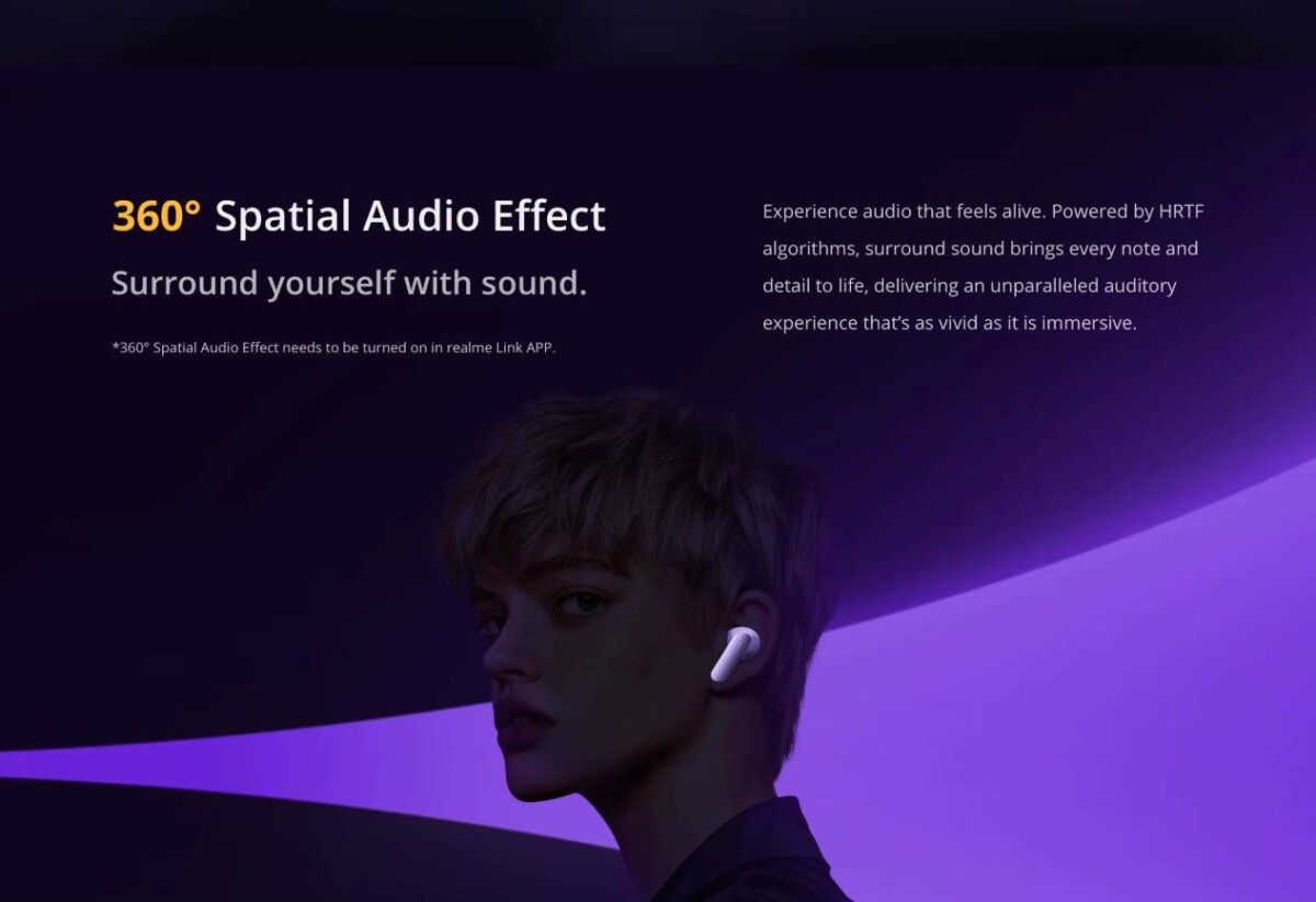 realme Buds Air 7 spatial audio