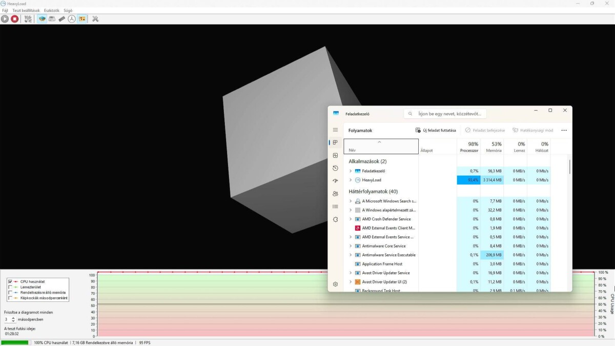 Ninkear M7 mini PC stabilitás teszt