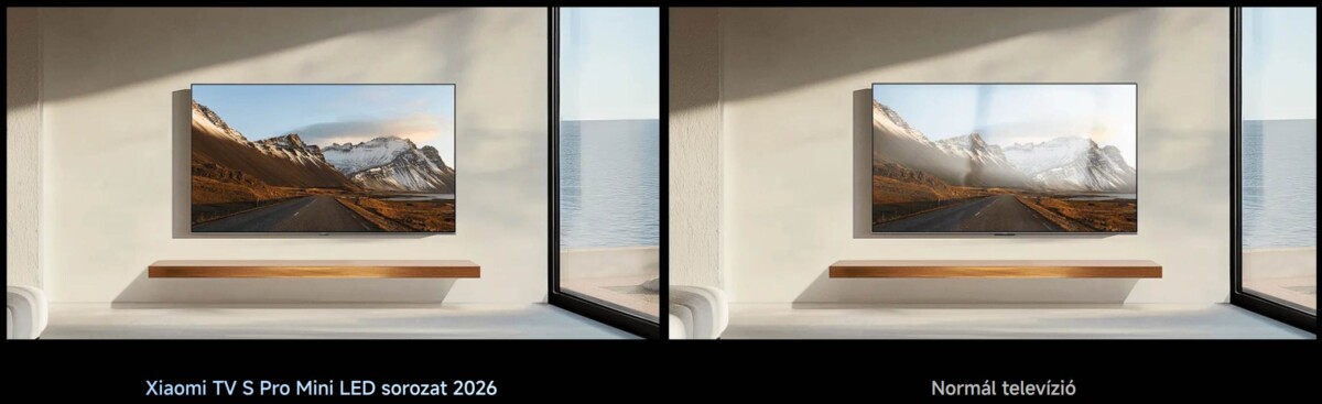 Xiaomi TV S Pro Mini LED kifejezetten alacsony tükröződésű felülettel