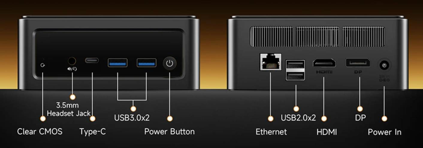 BMAX B8 A Pro bemenetek