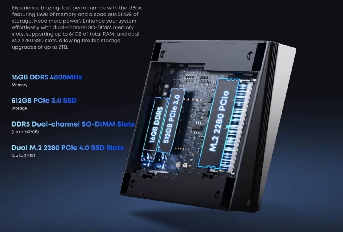 CHUWI UBox bővíthetőség