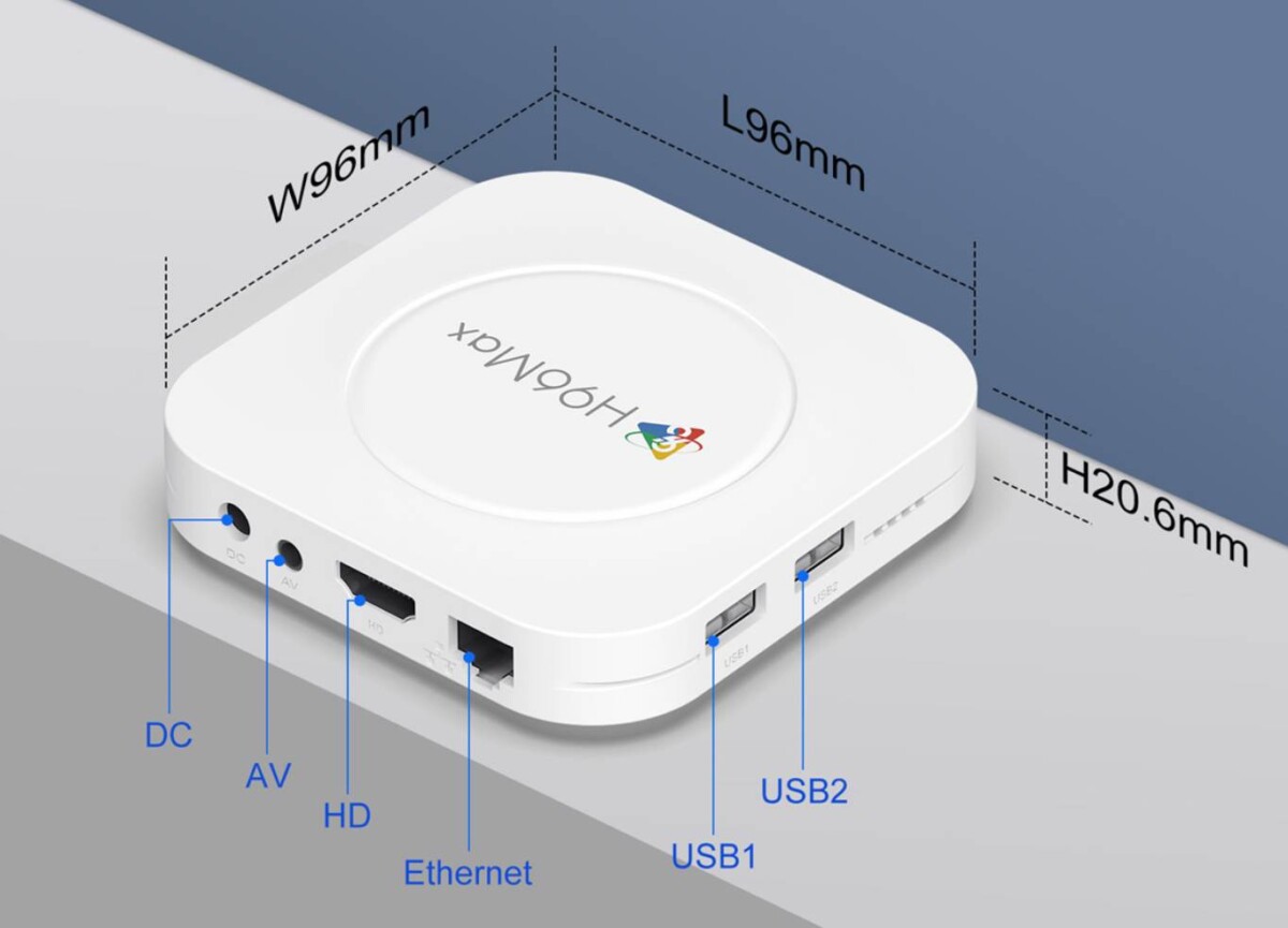 H96MAX M1 Plus bemenetek