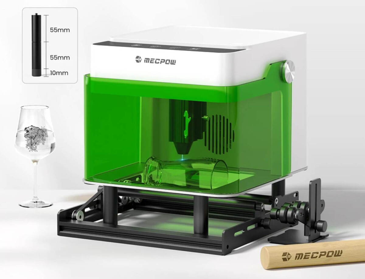 Mecpow M1 lézer gravírozó tárgy forgatóval