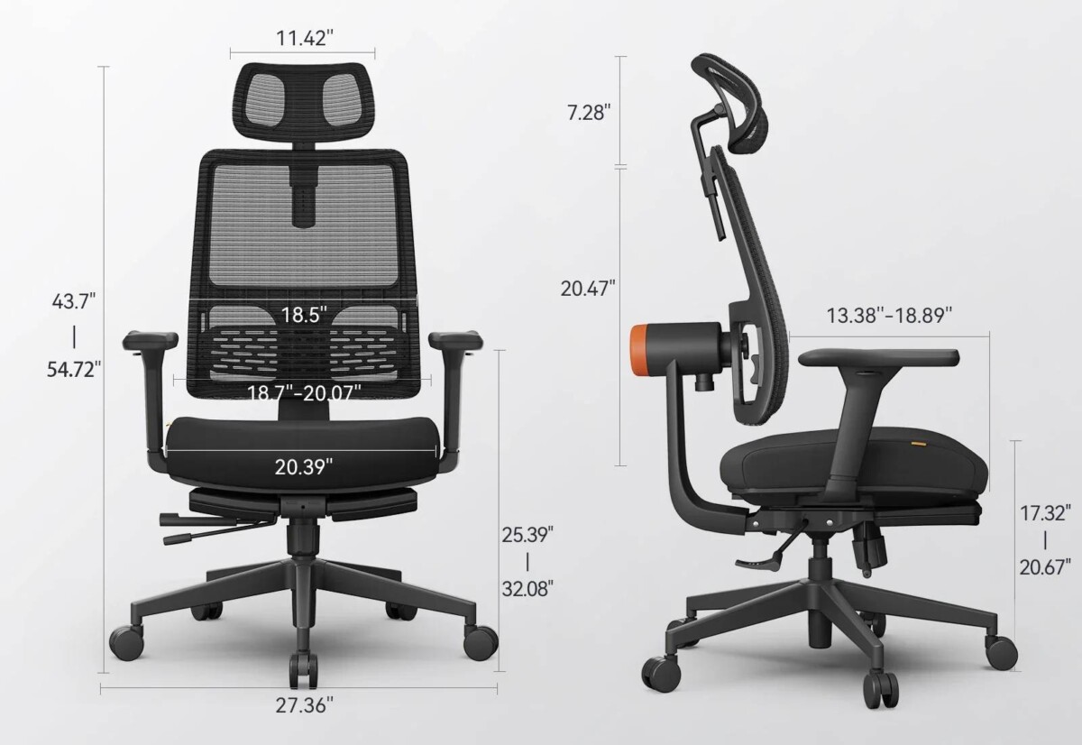 Newtral MagicH-BP forgószék méretei