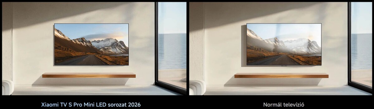 Xiaomi TV S Pro Mini LED 55 2026 alacsony fényvisszaverés