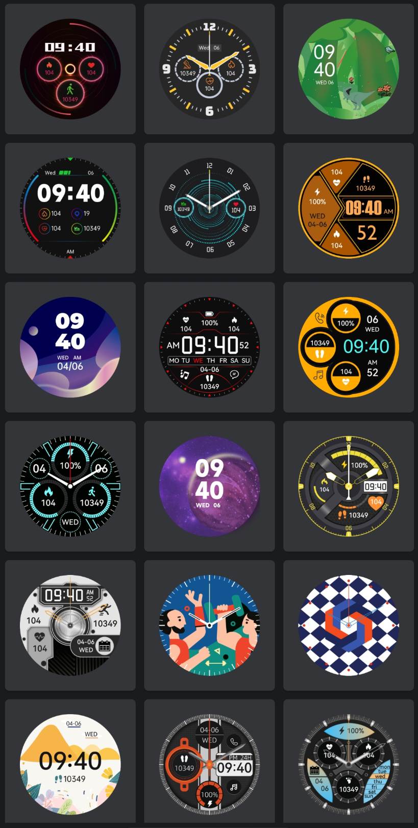 Zeblaze Vibe 8 okosóra óralapok