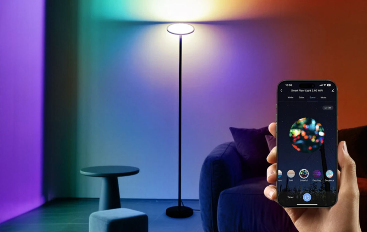 BlitzWill BWL-FL4 teszt - az okos állólámpák iPhone-ja fehéren, színesen is világít