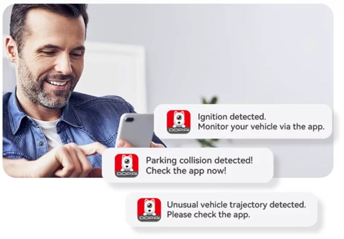 DDPAI Dash Cam Z50 Pro távoli értesítés