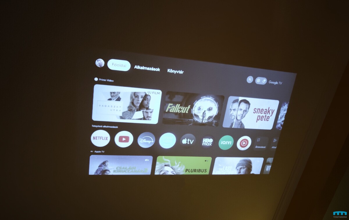 ETOE Starfish Plus projektor vetítés a plafonra