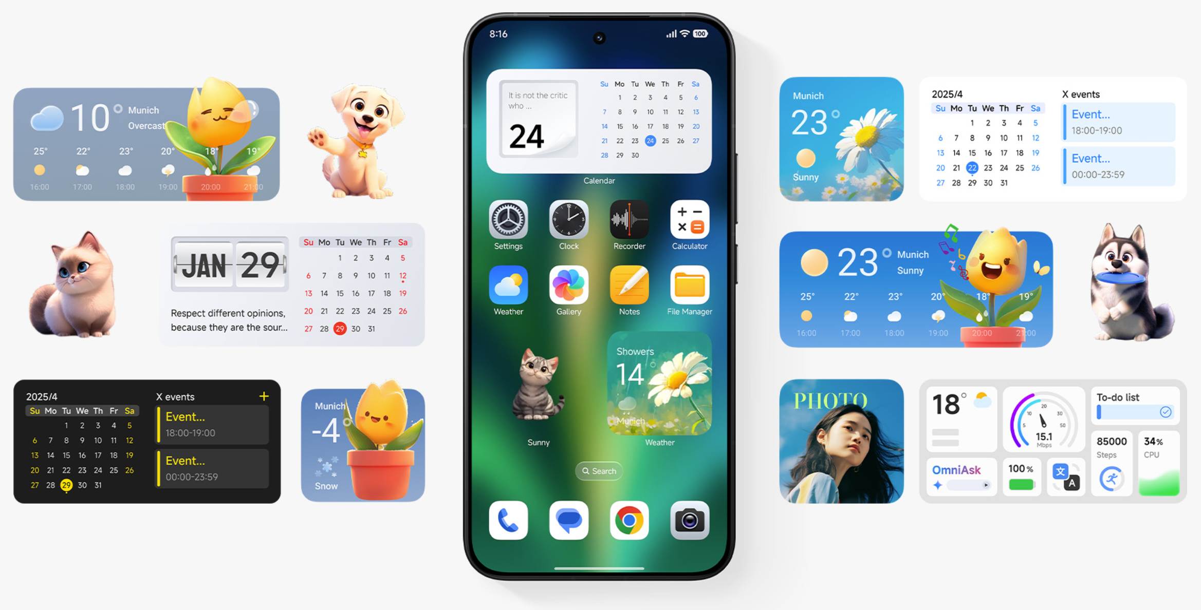 HyperOS 3 kezdőképernyő