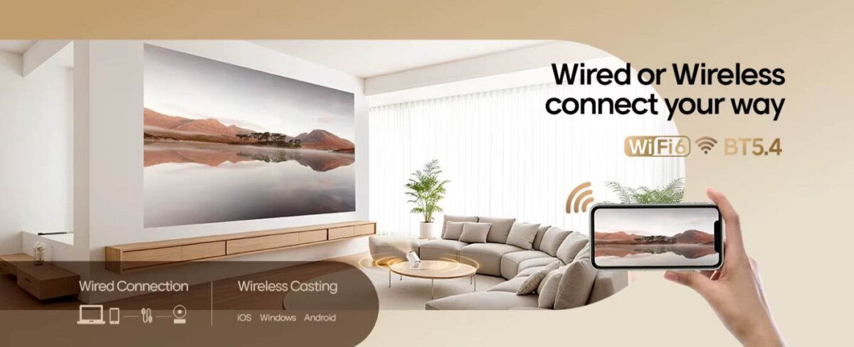 Magcubic HY300 Pro projektor telefon kivetítéssel